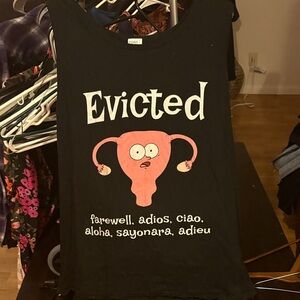 Quirky Black Graphic Tank Top